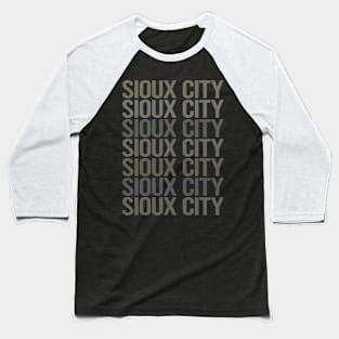 Gray Text Art Sioux City Baseball T-Shirt